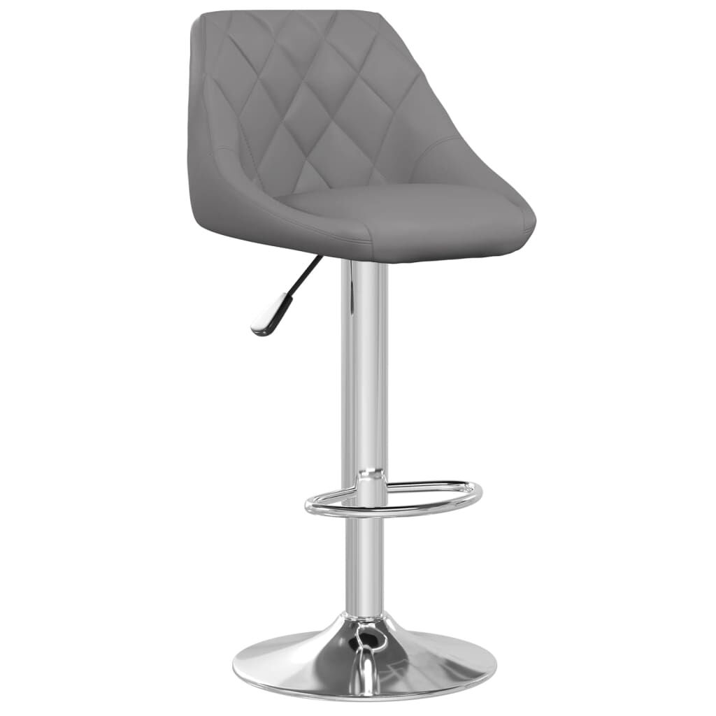 vidaXL Bar Stools 2 pcs Grey Faux Leather