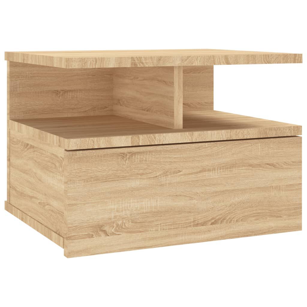 vidaXL Floating Nightstands 2 pcs Sonoma Oak 40x31x27cm Engineered Wood
