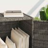 vidaXL Garden Storage Cabinet Grey 83x45x76 cm Poly Rattan