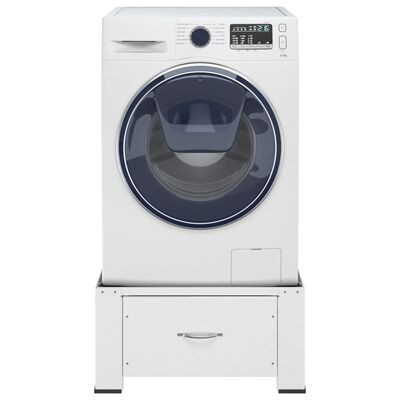 vidaXL Washing Machine Pedestal with Drawer White,  vidaXL Washing Machine Pedestal with Drawer White