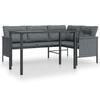 vidaXL 2 Piece Garden Dining Set Anthracite Steel
