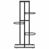 vidaXL 5-Floor Flower Stand 43x22x98 cm Black Metal