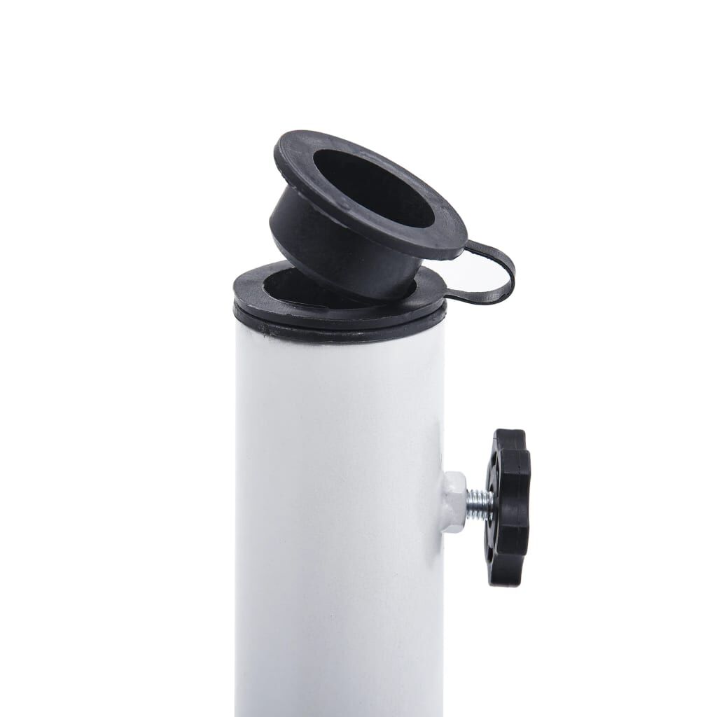 vidaXL Umbrella Base White 12 kg 48 cm Cast Iron