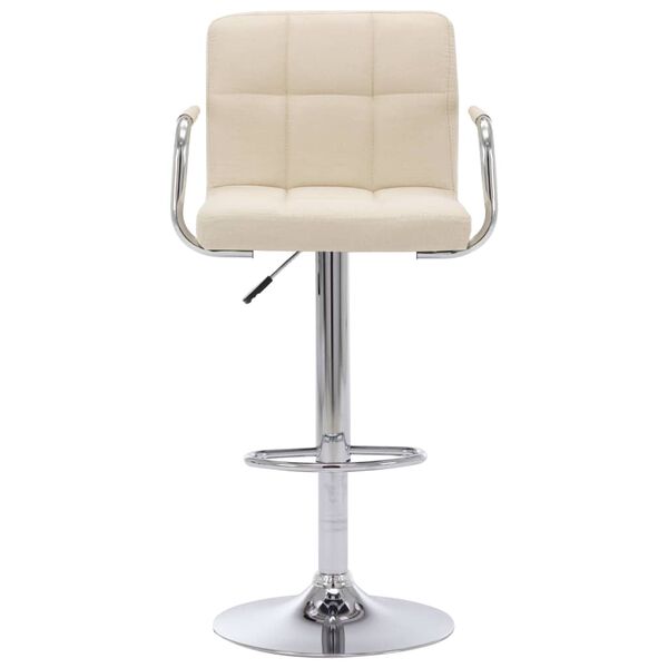 vidaXL Bar Stool Cream Fabric