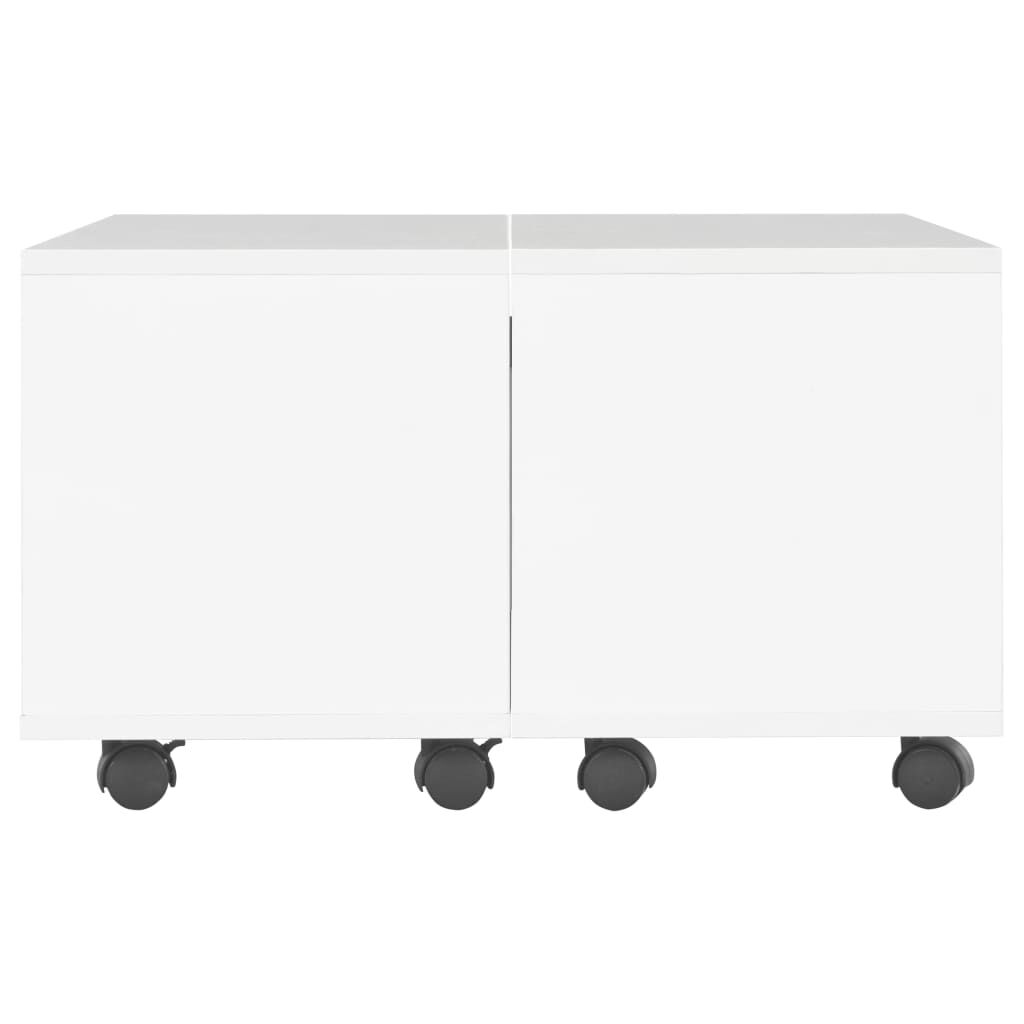 vidaXL Coffee Table High Gloss White 60x60x35 cm Engineered Wood