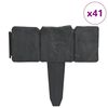 vidaXL Plastic Garden / Lawn Fence Stone Look 41 pcs 10 m