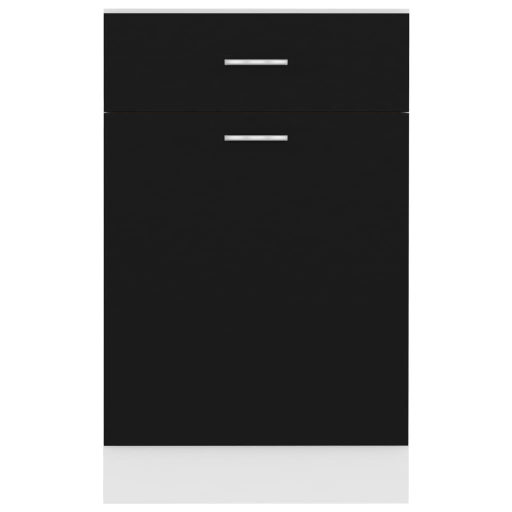 vidaXL Drawer Bottom Cabinet Lyon Black 50x46x81.5 cm Engineered Wood