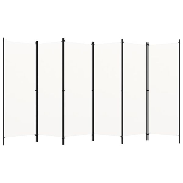 vidaXL 6-Panel Room Divider White 300x180 cm