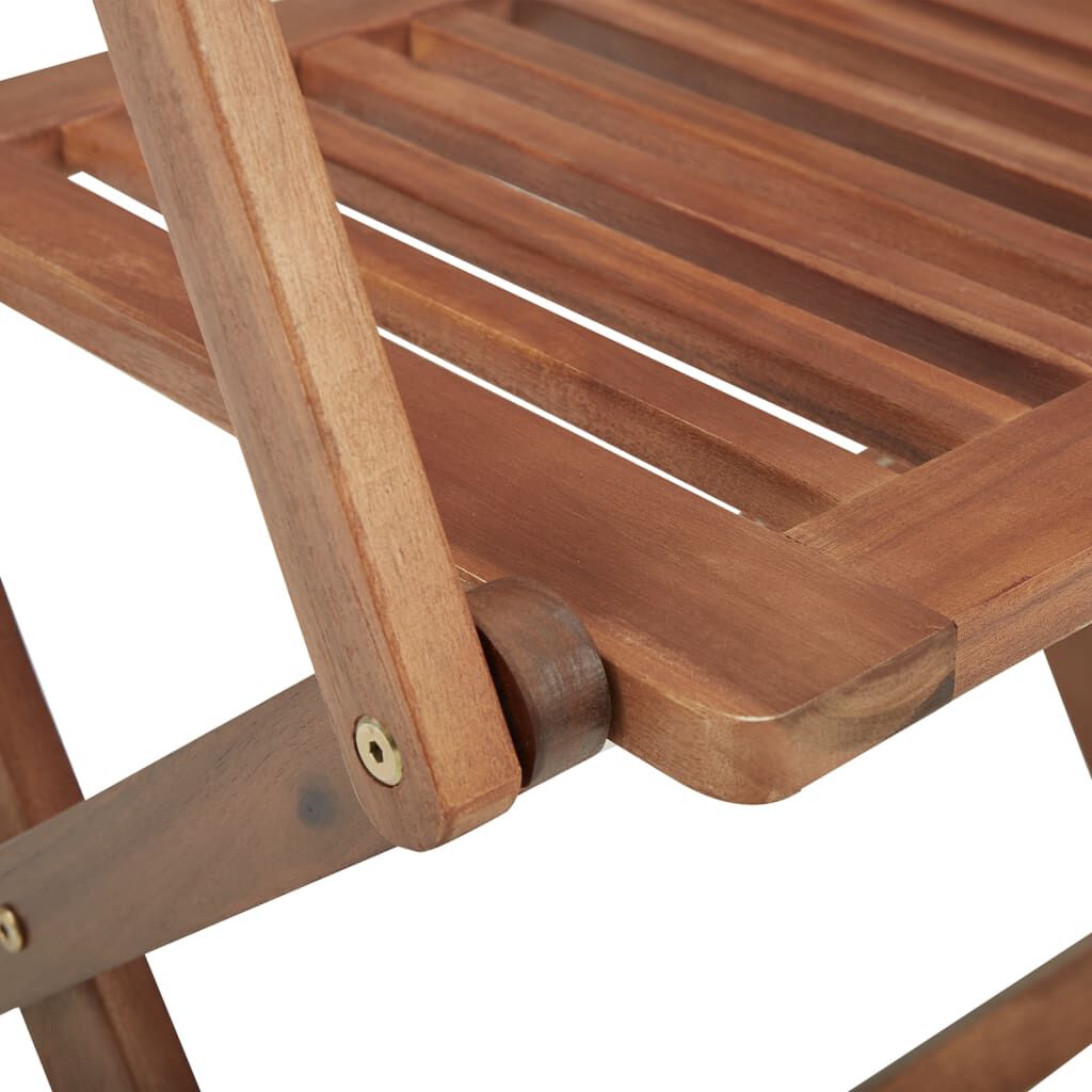 vidaXL Folding Outdoor Chairs 8 pcs Solid Acacia Wood