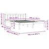 vidaXL Bed Frame without Mattress Black Solid Wood 160x200 cm