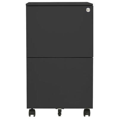 vidaXL Mobile File Cabinet Anthracite 39x45x67 cm Steel, anthracite vidaXL Mobile File Cabinet Anthracite 39x45x67 cm Steel