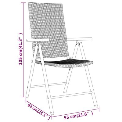 vidaXL 9 Piece Garden Dining Set Black,  vidaXL 9 Piece Garden Dining Set Black