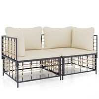 vidaXL Sectional Corner Sofas with Cushions 2 pcs Poly Rattan,  vidaXL Sectional Corner Sofas with Cushions 2 pcs Poly Rattan