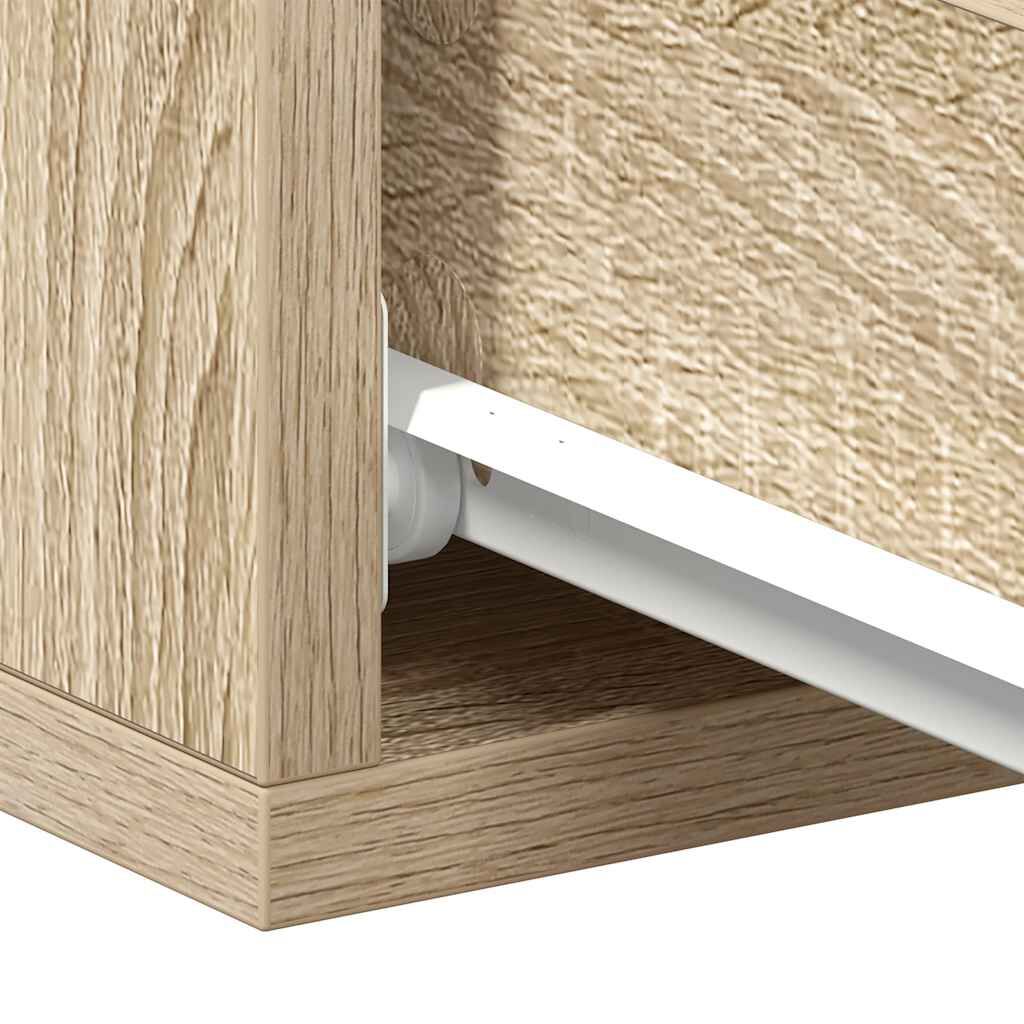 vidaXL Floating Nightstand Sonoma Oak 40x30x15 cm Engineered Wood