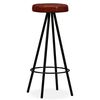 vidaXL Bar Set 3 Pieces Solid Wood Reclaimed and Genuine Leather