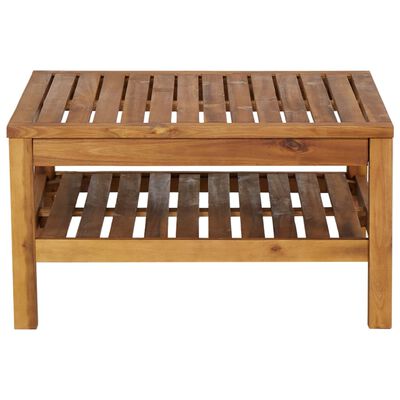 vidaXL 3 Piece Garden Lounge Set with Cream White Cushions Acacia Wood