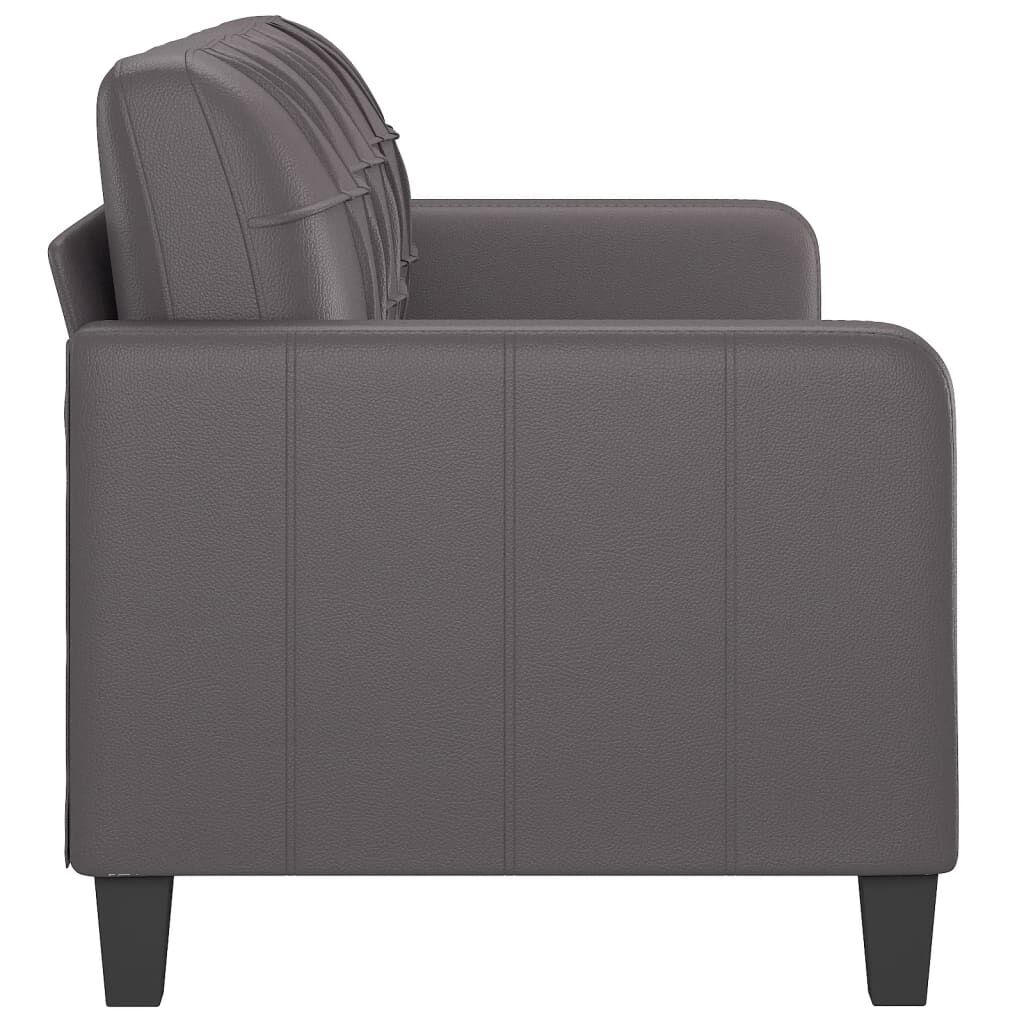 vidaXL 3-Seater Sofa Grey 180 cm Faux Leather