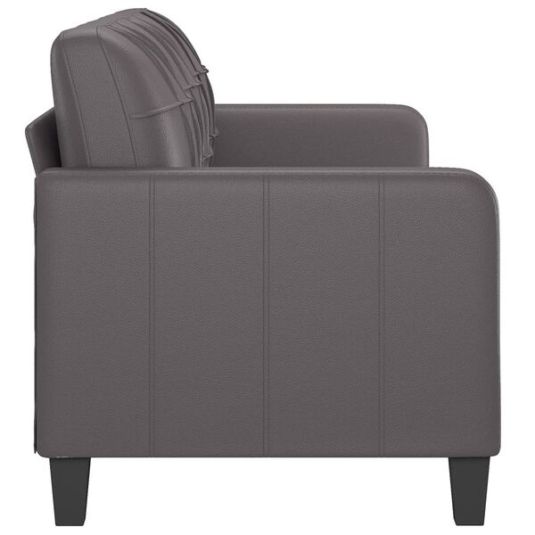 vidaXL 3-Seater Sofa Grey 180 cm Faux Leather