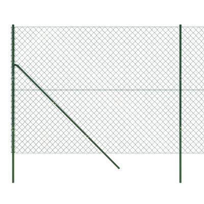 vidaXL Chain Link Fence Green 1.6x10 m, green vidaXL Chain Link Fence Green 1.6x10 m