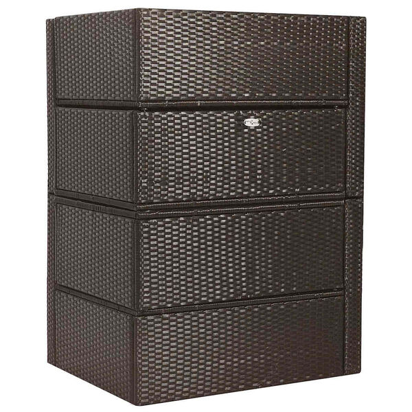 vidaXL 5 Piece Garden Lounge Set with Cushions Poly Rattan Brown