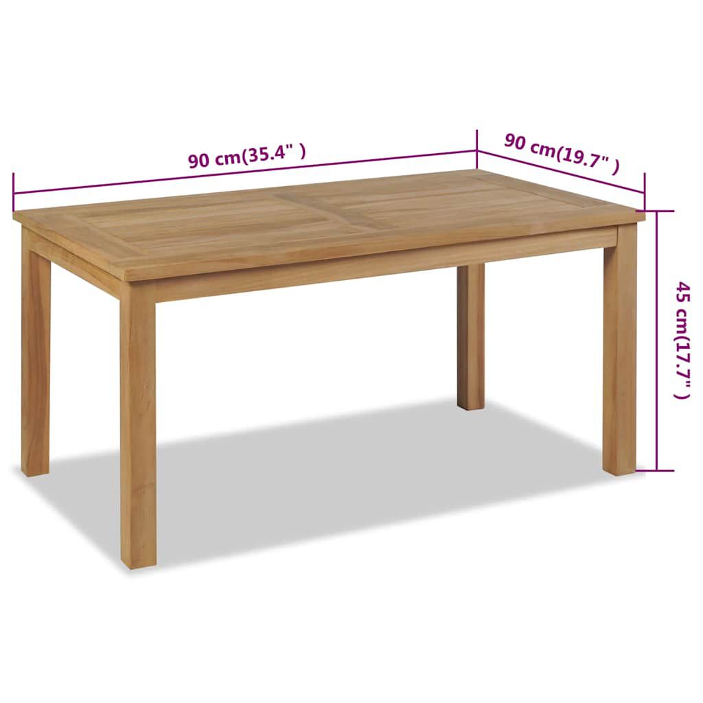 vidaXL Coffee Table Teak 90x50x45 cm