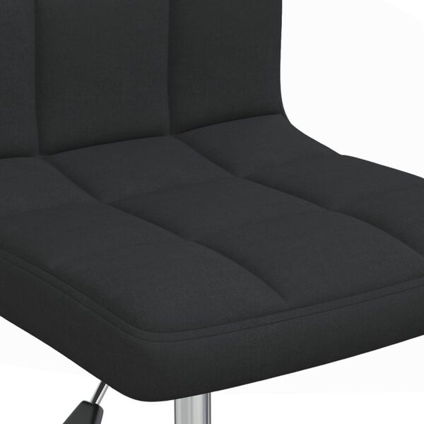 vidaXL Swivel Dining Chair Black Fabric