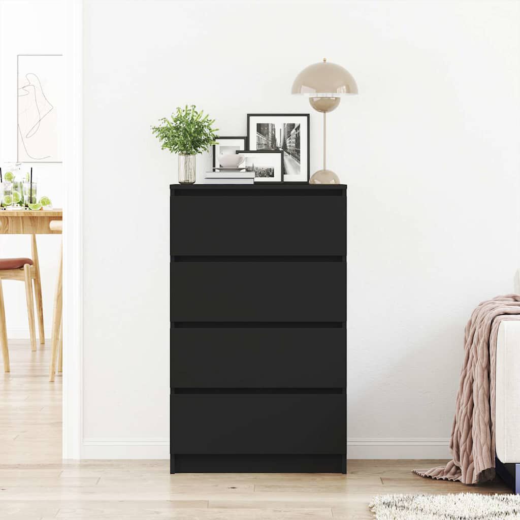 vidaXL Sideboard Black 60x35x98.5 cm Engineered Wood
