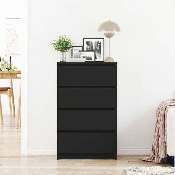 vidaXL Sideboard Black 60x35x98.5 cm Engineered Wood