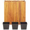 vidaXL Garden Raised Bed with 3 Pots Solid Acacia Wood