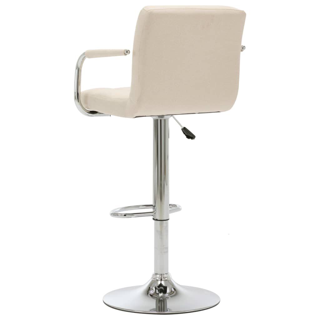 vidaXL Bar Stool Cream Fabric