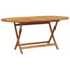 vidaXL 7 Piece Garden Dining Set Leaf Pattern Fabric and Solid Wood