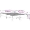 vidaXL Bed Frame without Mattress White 140x200 cm Solid Wood Pine