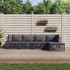 vidaXL 5 Piece Garden Lounge Set with Cushions Anthracite Steel