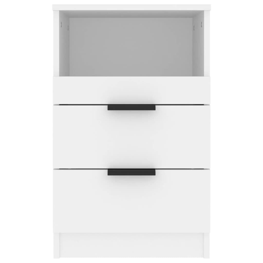 vidaXL Bedside Cabinets 2 pcs White Engineered Wood
