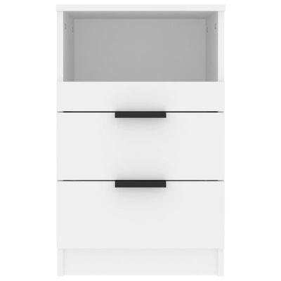 vidaXL Bedside Cabinets 2 pcs White Engineered Wood, white vidaXL Bedside Cabinets 2 pcs White Engineered Wood