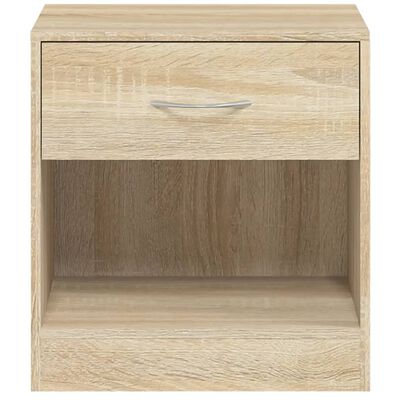 vidaXL Nightstand 2 pcs with Drawer Oak Colour, brown vidaXL Nightstand 2 pcs with Drawer Oak Colour