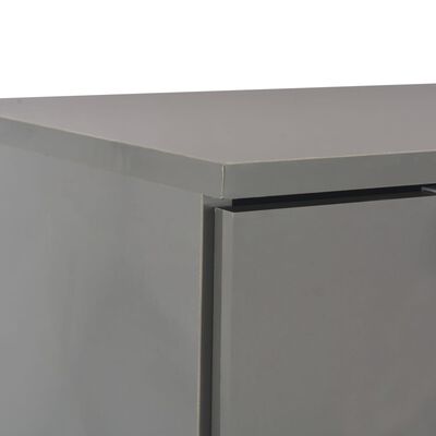 vidaXL Sideboard High Gloss Grey 107x35x80.5 cm, grey vidaXL Sideboard High Gloss Grey 107x35x80.5 cm