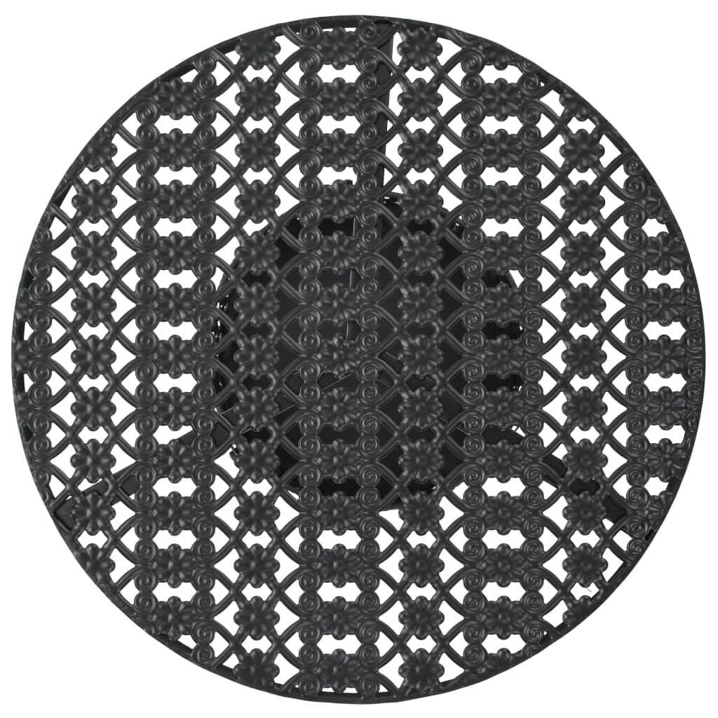vidaXL Bistro Table Black 40x70 cm Metal