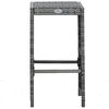 vidaXL 7 Piece Garden Bar Set with Cushions Poly Rattan Grey