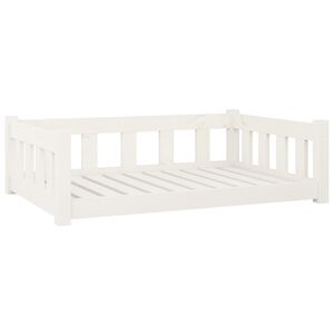 vidaXL Dog Bed White 95,5x65,5x28 cm Solid Wood Pine