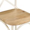 vidaXL Cross Chairs 2 pcs White Solid Mango Wood