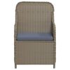 vidaXL 5 Piece Garden Dining Set with Cushions Brown