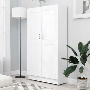 vidaXL Book Cabinet White 82,5x30,5x150 cm Engineered Wood