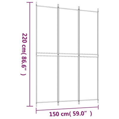 vidaXL 3-Panel Room Divider Anthracite 150x220 cm Fabric, anthracite vidaXL 3-Panel Room Divider Anthracite 150x220 cm Fabric