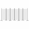 vidaXL 6-Panel Room Divider White 520x180 cm Fabric