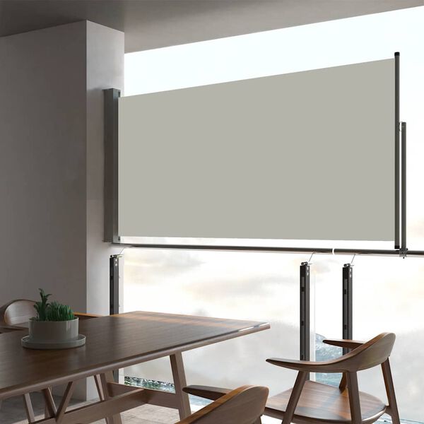 vidaXL Patio Retractable Side Awning 80x300 cm Cream