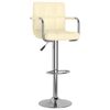 vidaXL Bar Stool Cream Faux Leather