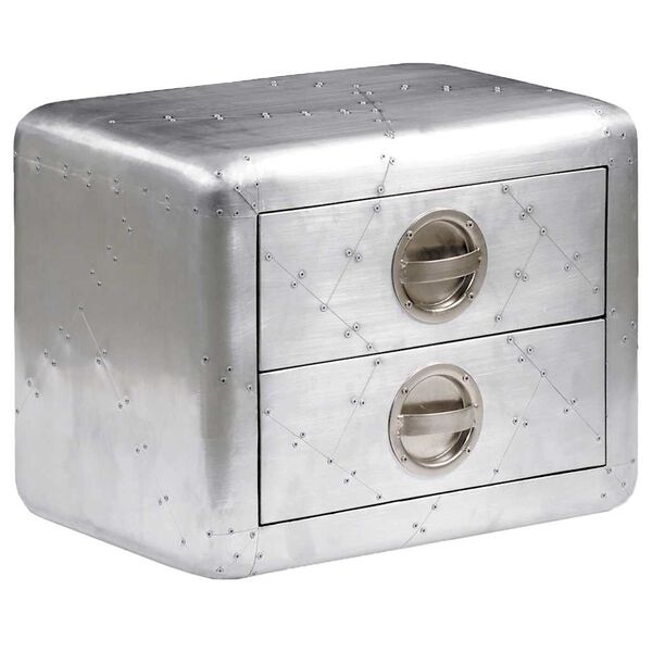 vidaXL Aviator End Table with 2 Drawers Vintage Aircraft Airman Style