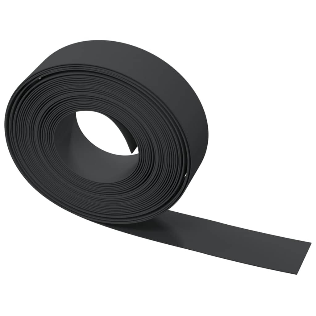 vidaXL Garden Edgings 3 pcs Black 10 m 15 cm Polyethylene