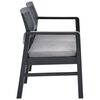 vidaXL 2-Seater Garden Bench with Cushions 120 cm Plastic Anthracite
